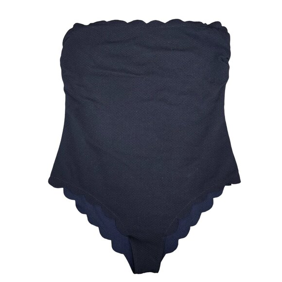 Marysia Chesapeake reversible strapless Scallop Edge Black One-Piece Swimsuit L - Picture 4 of 11